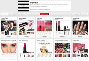 Sephora's Pinterest
